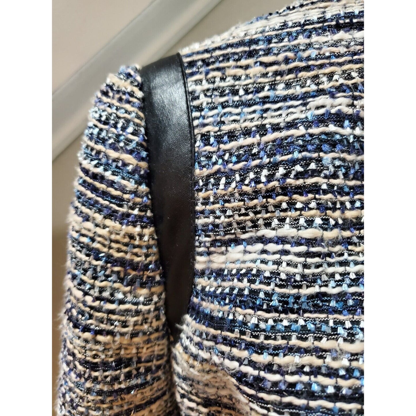Alfred Dunner Women Multicolor Polyester Long Sleeve Open Front Jacket Size 14P