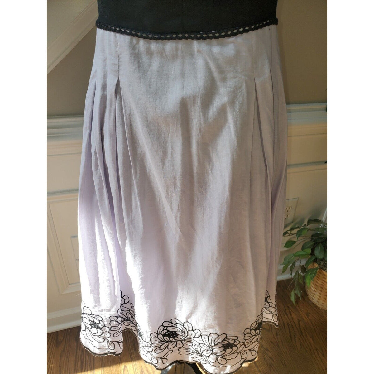 Paraphrase Womens Gray & Black Cotton Halter Neck Sleeveless Knee Length Dress 8