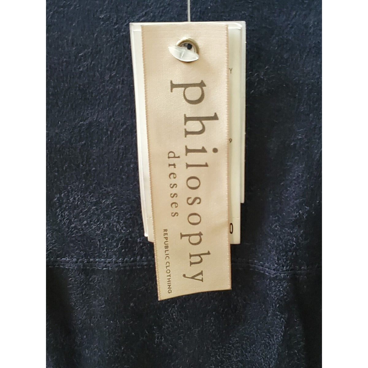 Philosophy Women's Blue Polyester Scoop Neck Sleeveless Knee Length Dress Size 8