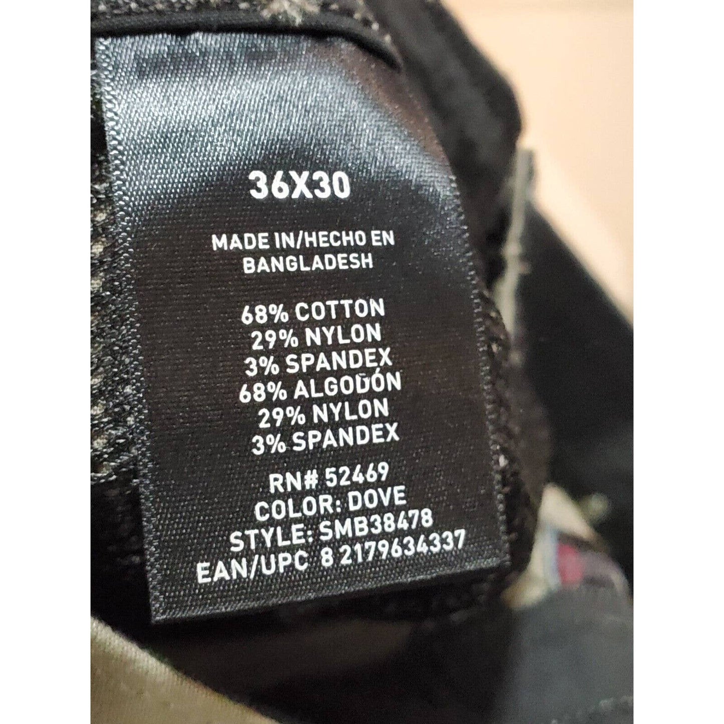 Swisstech Men's Solid Brown Cotton High Rise Straight Fit Casual Pants 36/30