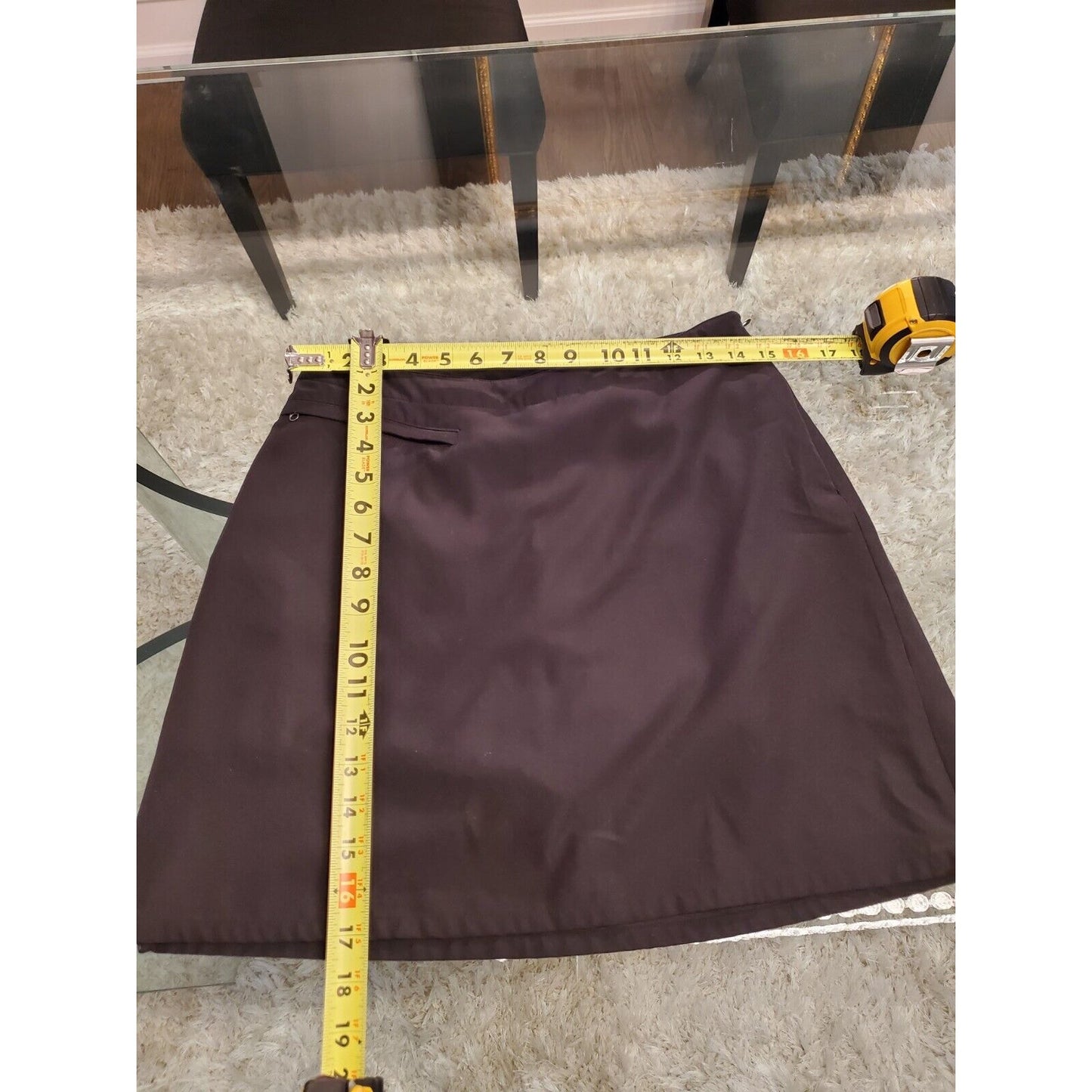 Patagonia Women Black 100% Polyester Pencil & Straight Casual Mini Skirt Size 8