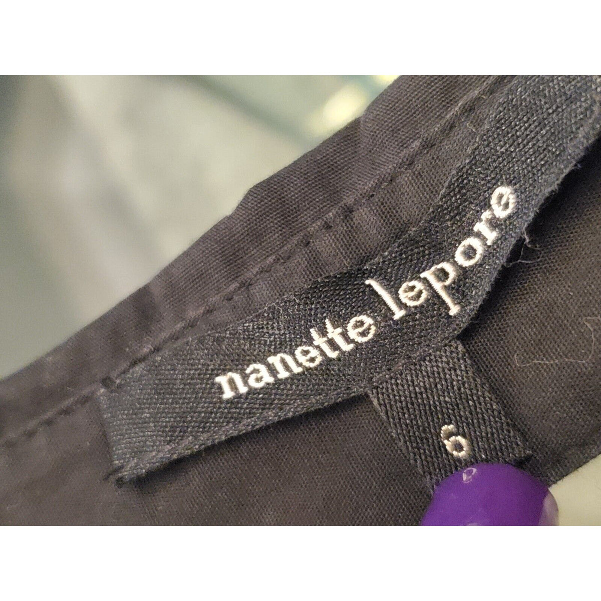 Nanette Lepore Women Black Solid Collared Sleeveless Casual Knee Length Dress 6