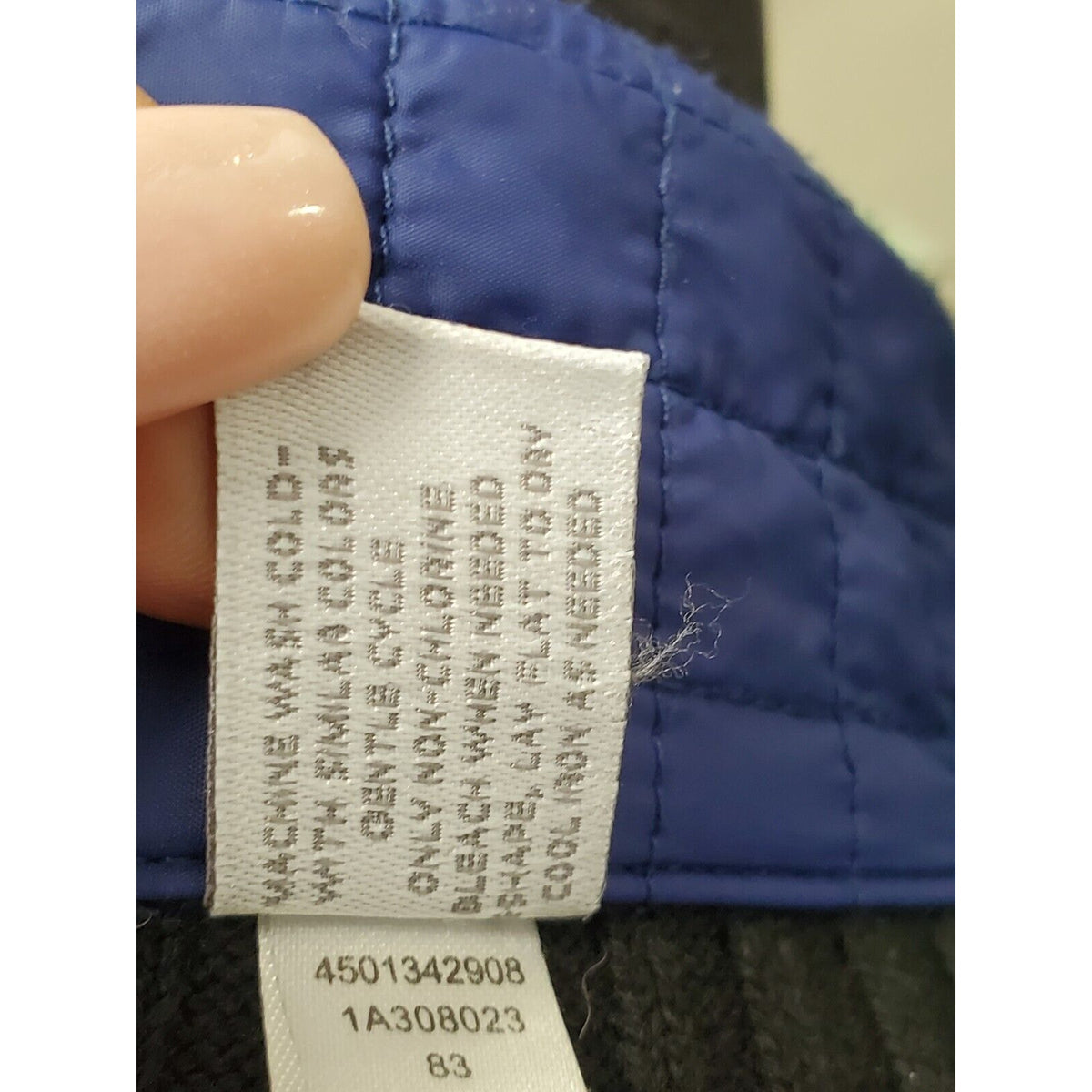 Zenergy By Chicos Women's Black Blue Cotton Long Sleeve Full Zip Front Jacket 1M