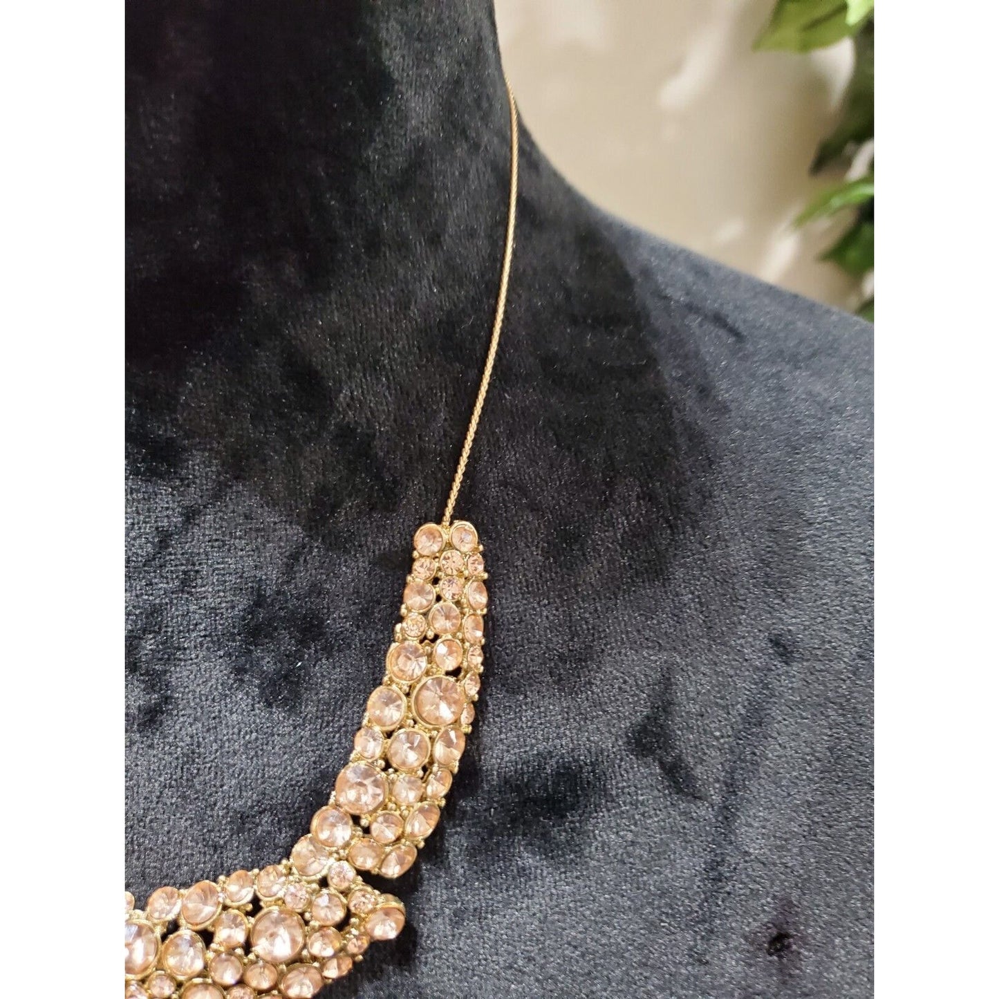 Women's Gold Bib Beads Gold Chain Statement Stylish Necklace