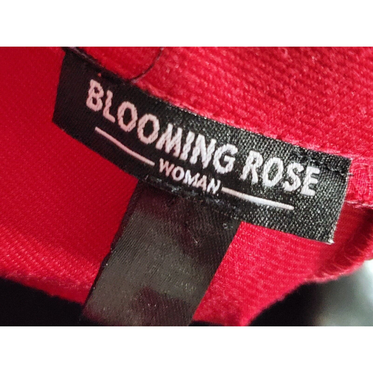 Blooming Rose Women Red Polyester Round Neck Sleeveless Knee Length Dress XL