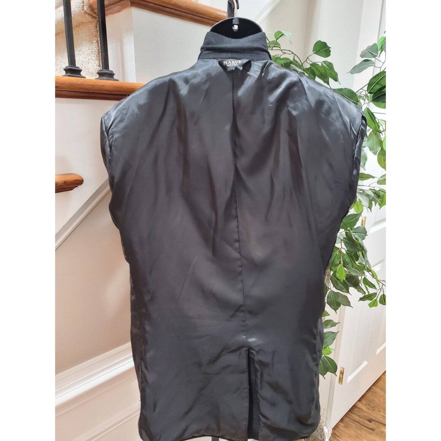 Jos. A Bank Men Solid Black Single Breasted 100% Camel Hair Blazer 42L