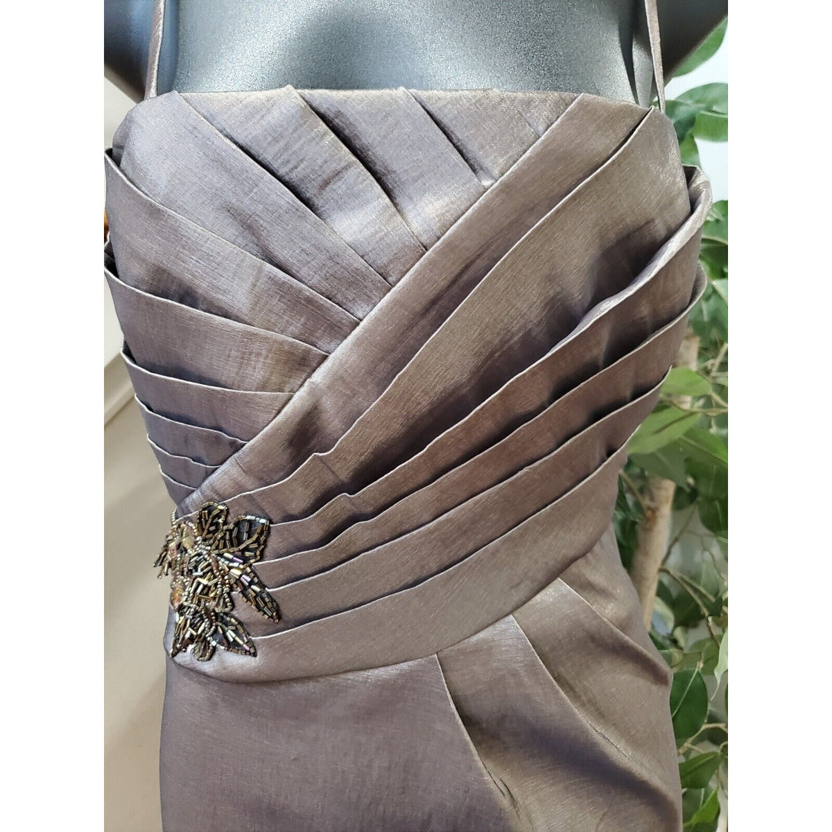 Jessica Howard Taupe Polyester Special Occasion Dress & Jacket 2 Pc's Set 14
