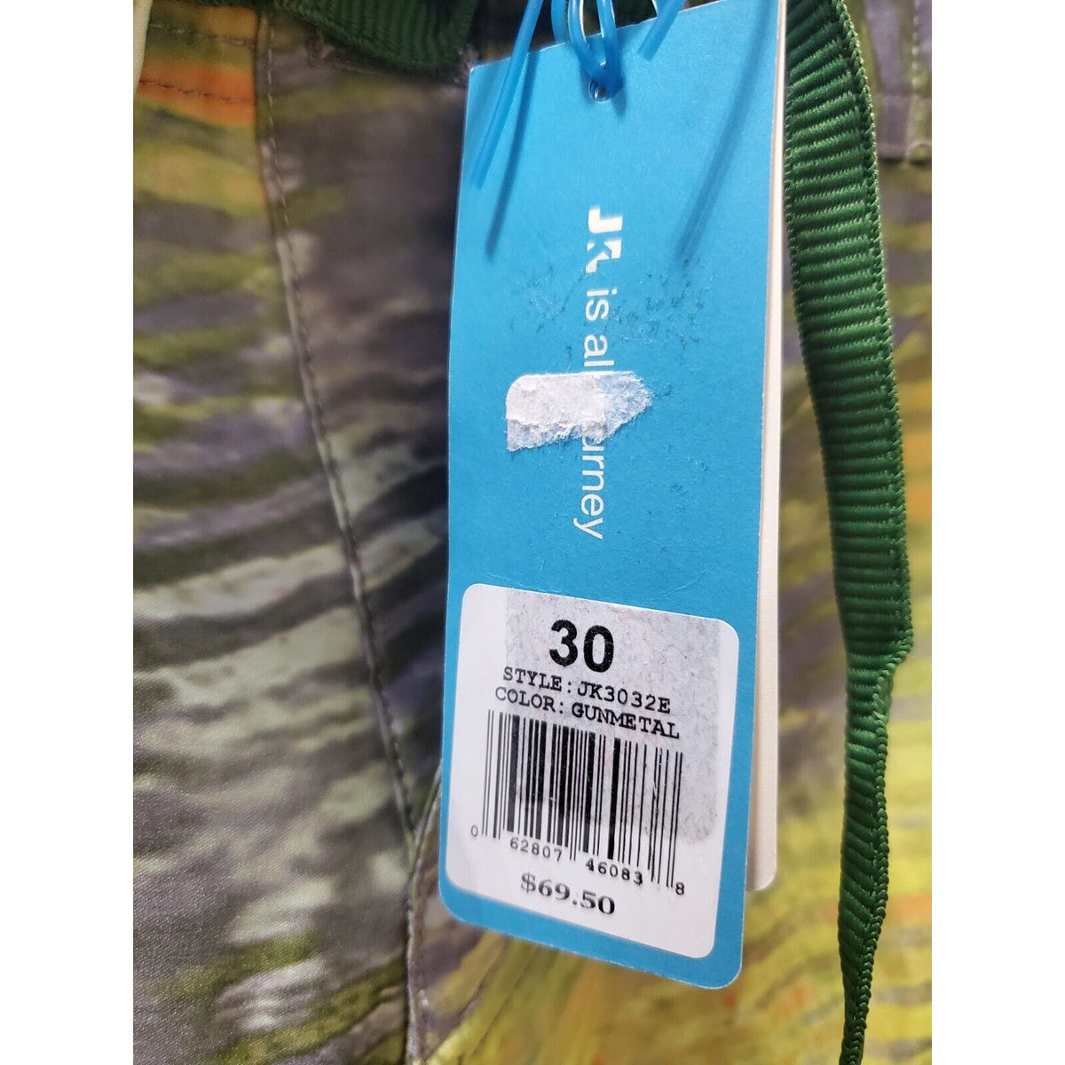 Just Keep Livin Men's Multicolor Polyester Logo Print Pull On Swimwear Shorts 30