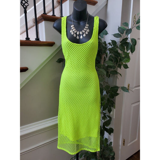 Heart & Hips Womens Green Round Neck Sleeveless Knee Length Dress Size Medium