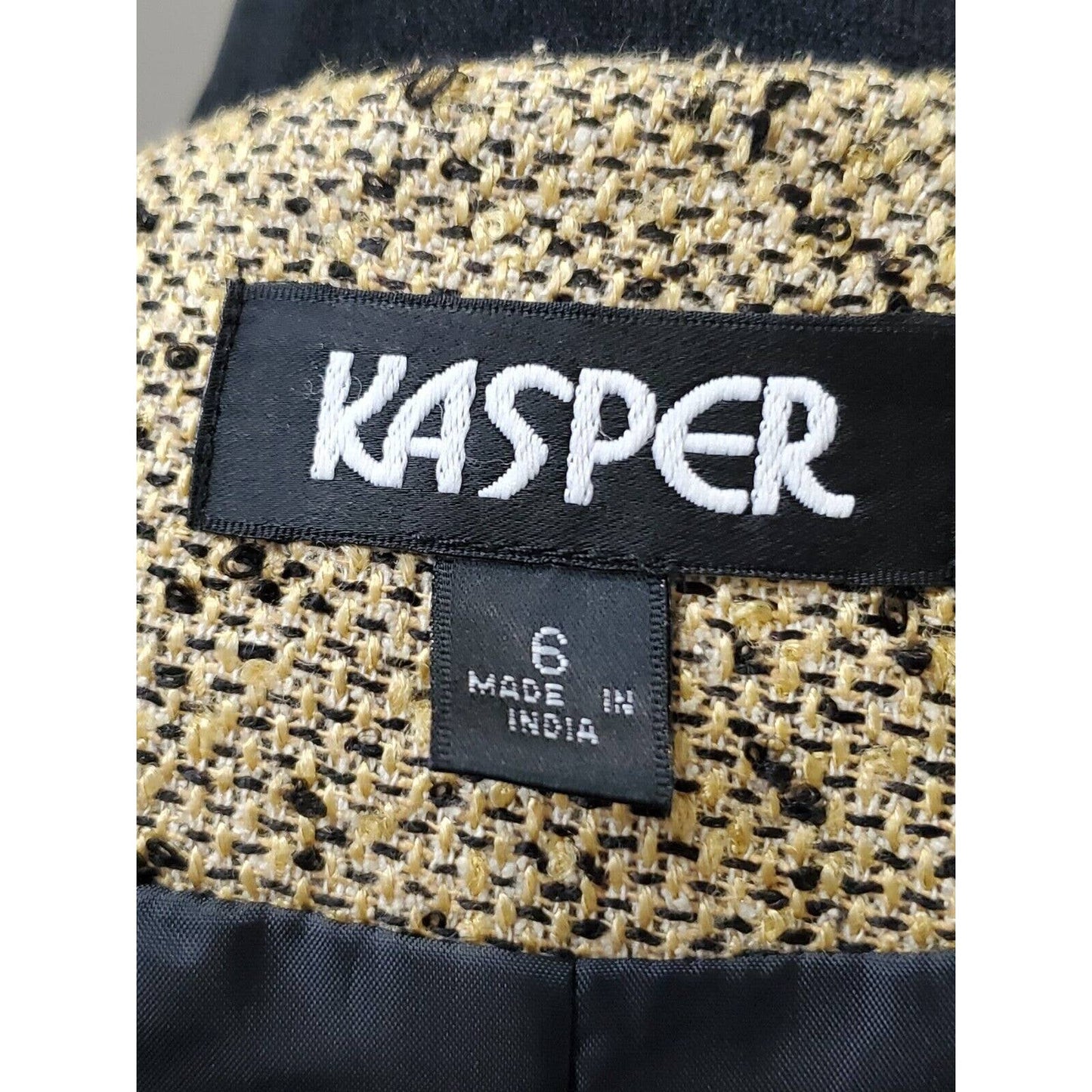 Kasper Women's Gray Rayon Single Breasted Long Sleeve Casual Jacket Blazer Size 6