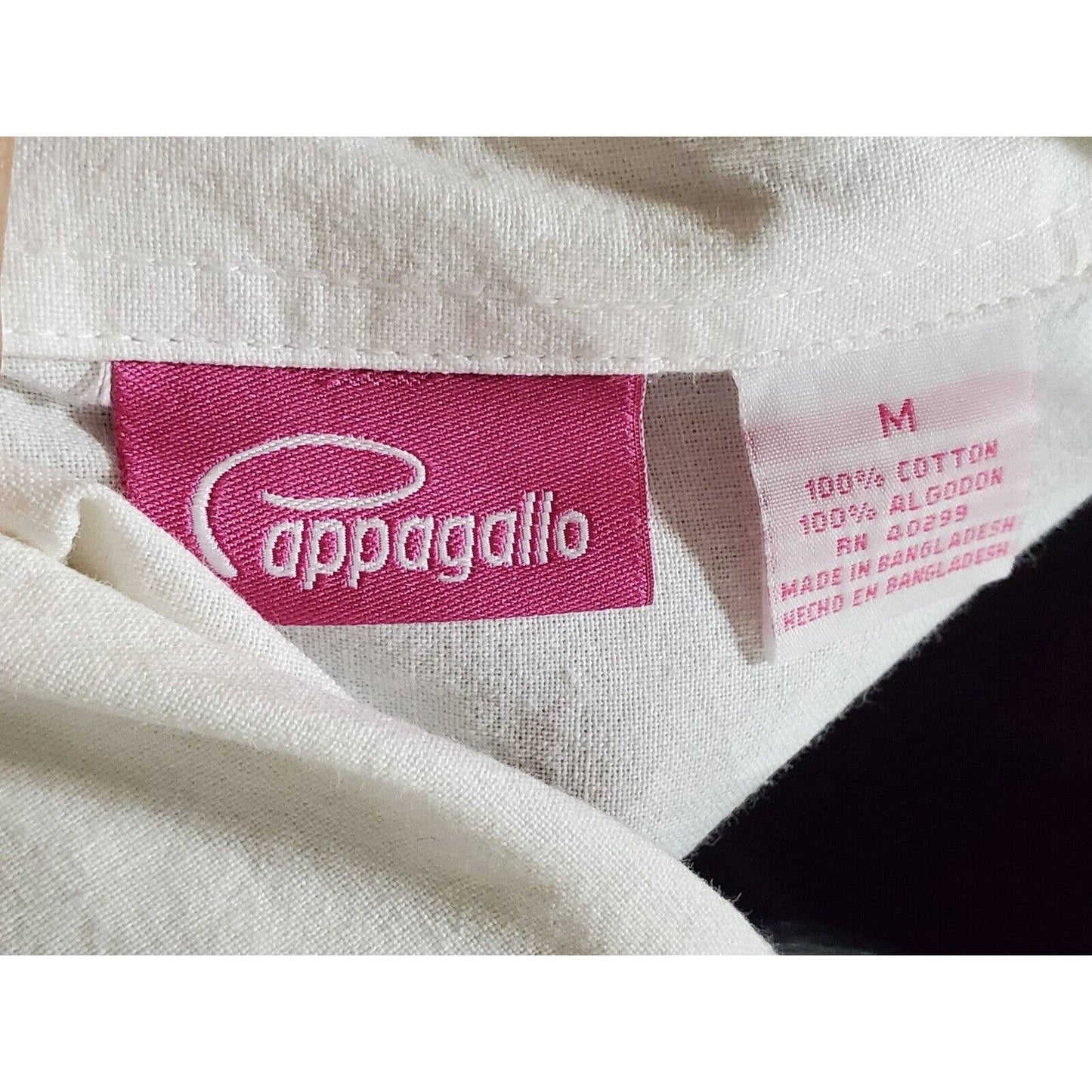 Cappagallo Women White Cotton Short Sleeve Shirt (M) & Trouser (S) 2 Piece Suit