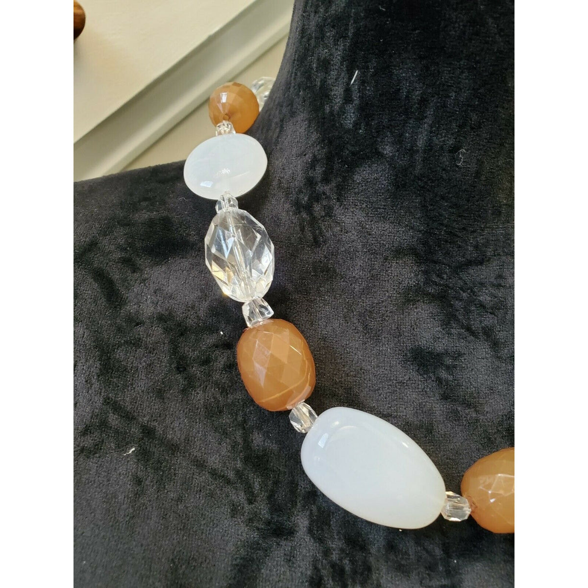 Women's Topaz and Clear Quartz Necklace