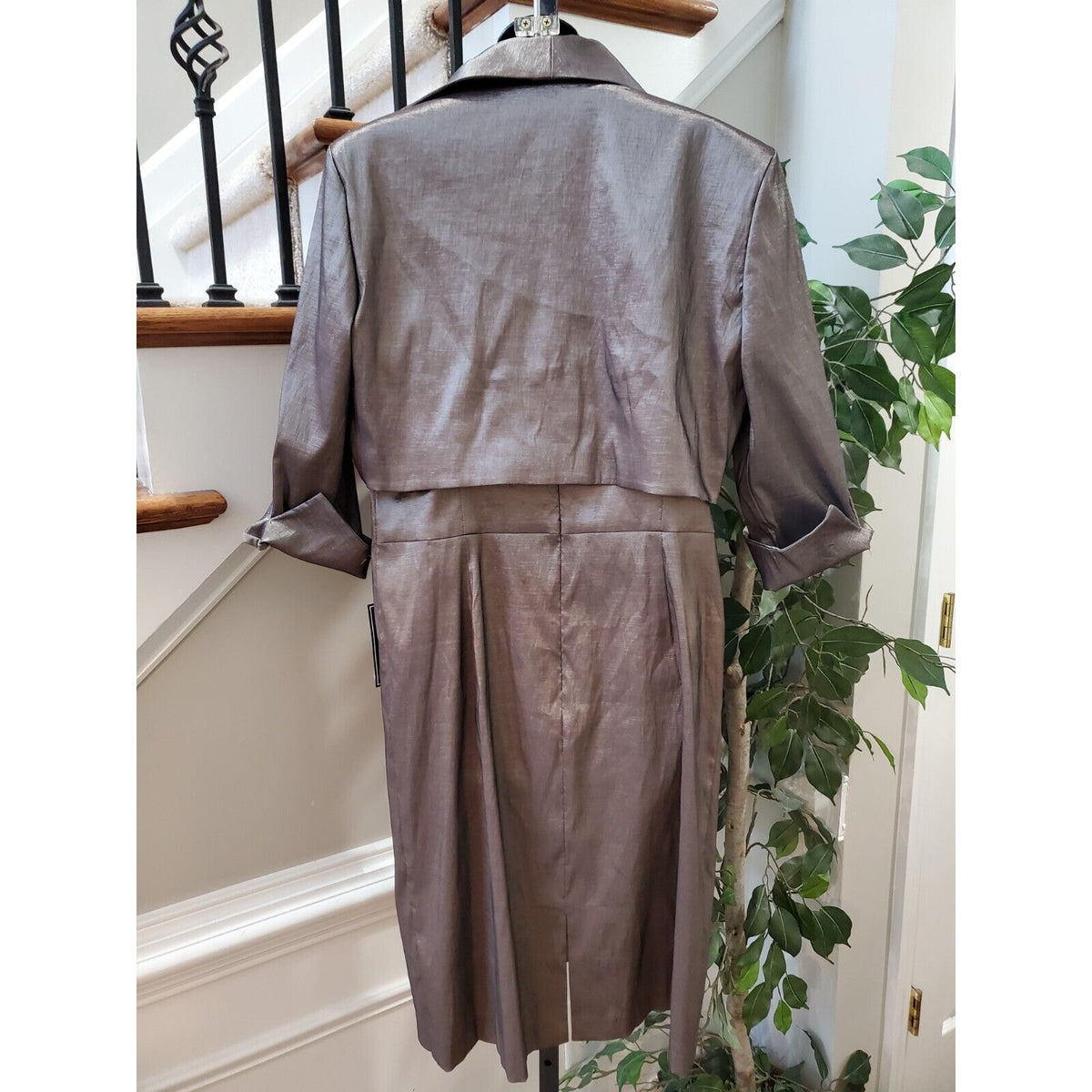Jessica Howard Taupe Polyester Special Occasion Dress & Jacket 2 Pc's Set 14