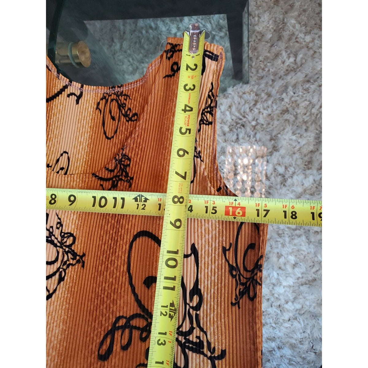Women's Brown Polyester Blend Round Neck Sleeveless Casual Knee Length Dress S