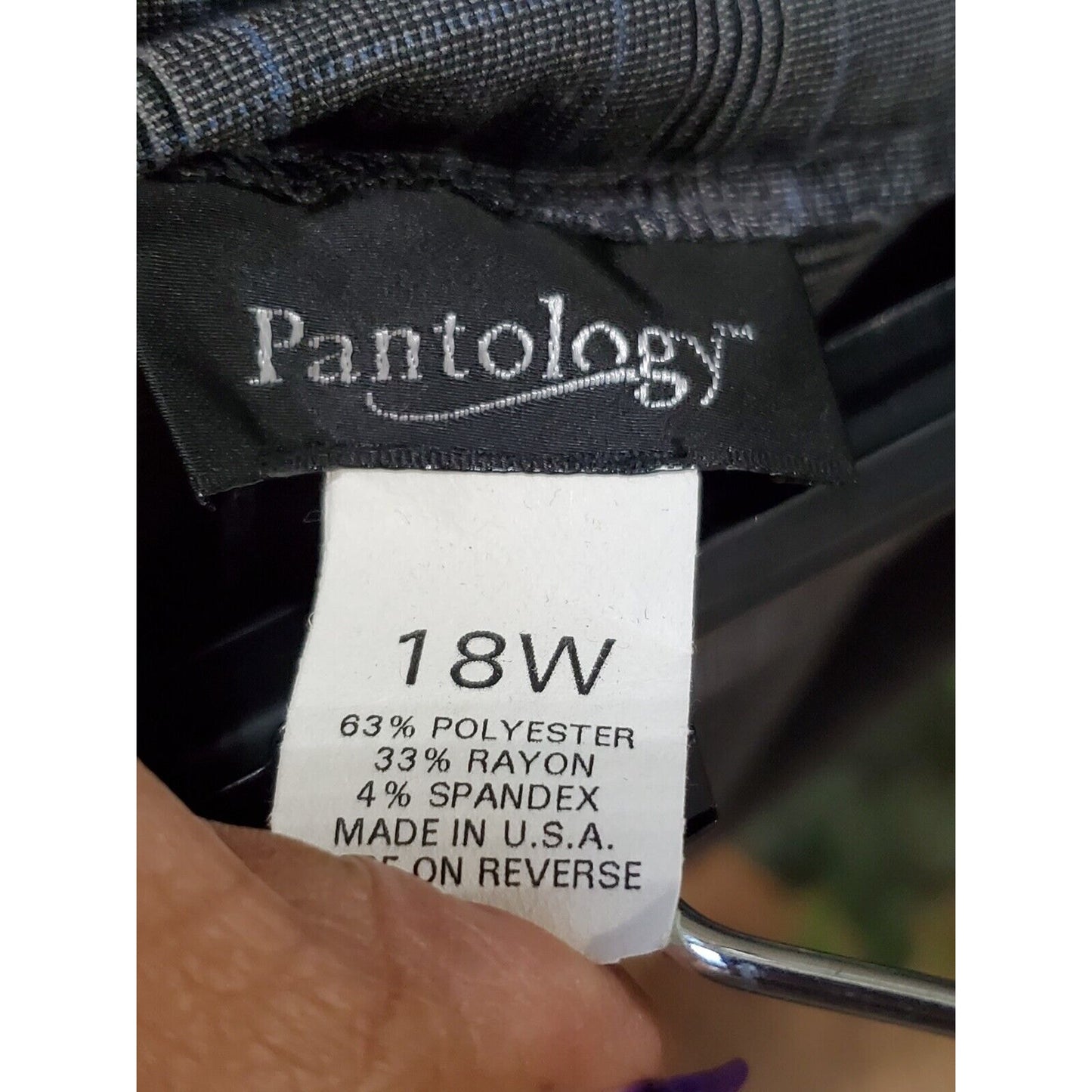 Pantology Women's Gray Plaid Polyester Pull On Mid Rise Casual Shorts Size 18W