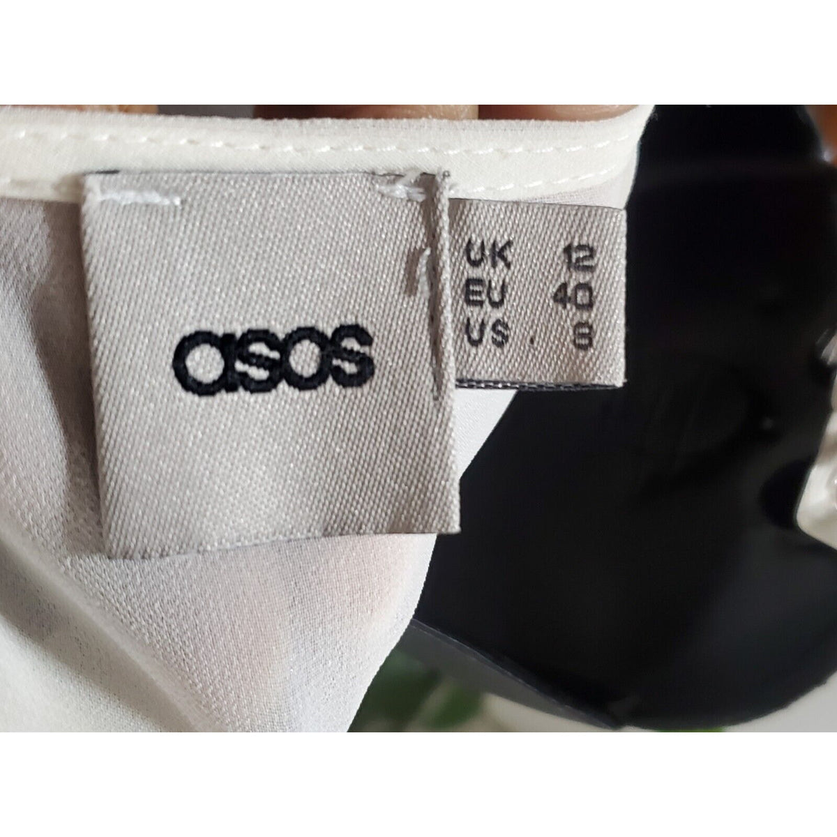 Asos Women's White Solid Polyester V-Neck Short Sleeve Casual Long Maxi Dress 8