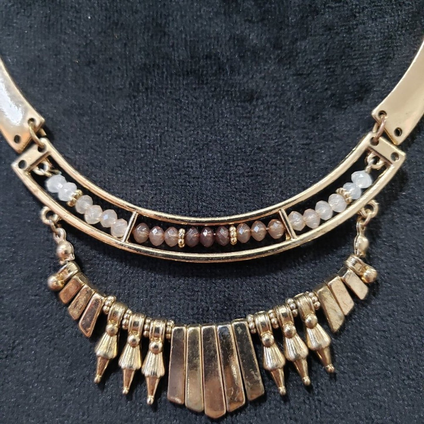 Women's Antique Gold Tone Canyon Sky Statement Necklace