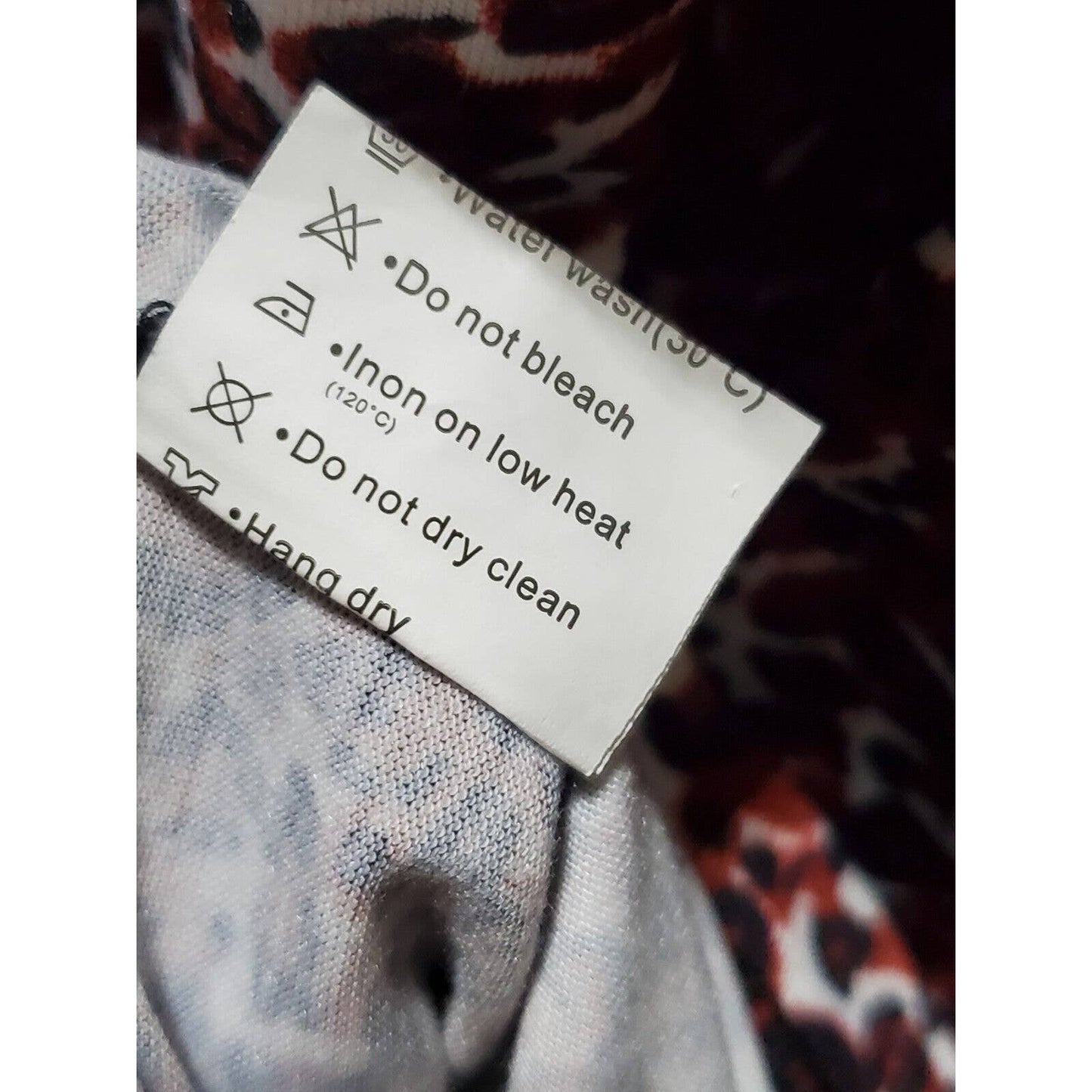 Reoria Women's Brown Polyester Round Neck Long Sleeves Knee Length Dress Size XL