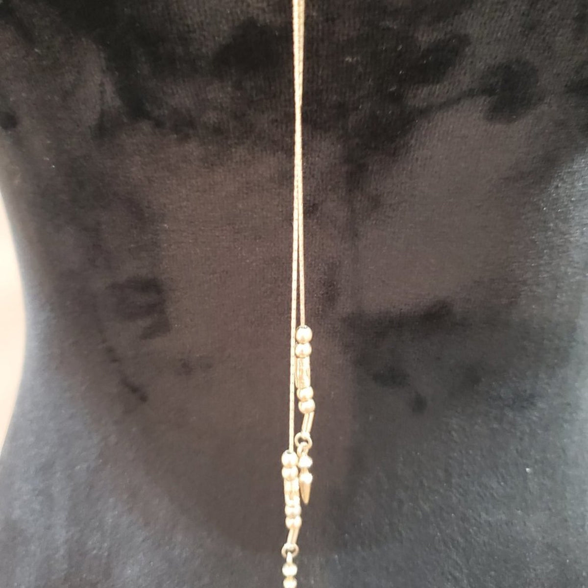 Bohemian Long Gold Finish Square Shape Design Pendant Necklace
