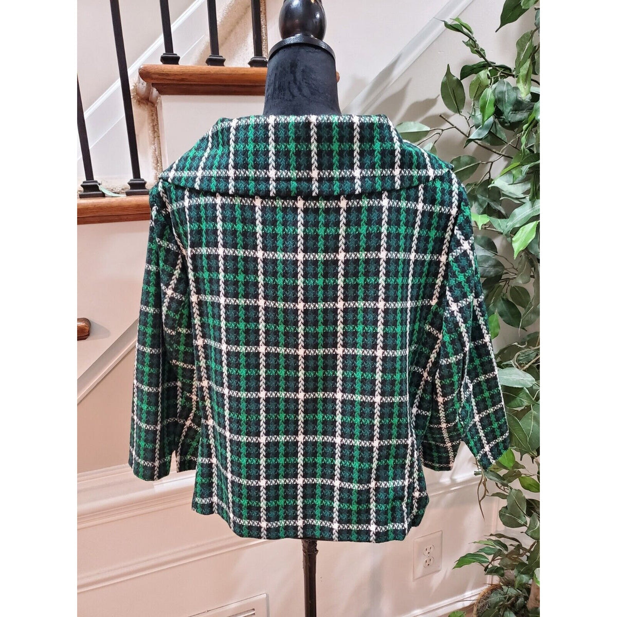 Cato Women's Green Polyester Long Sleeve Button Front Casual Jacket Blazer 18W