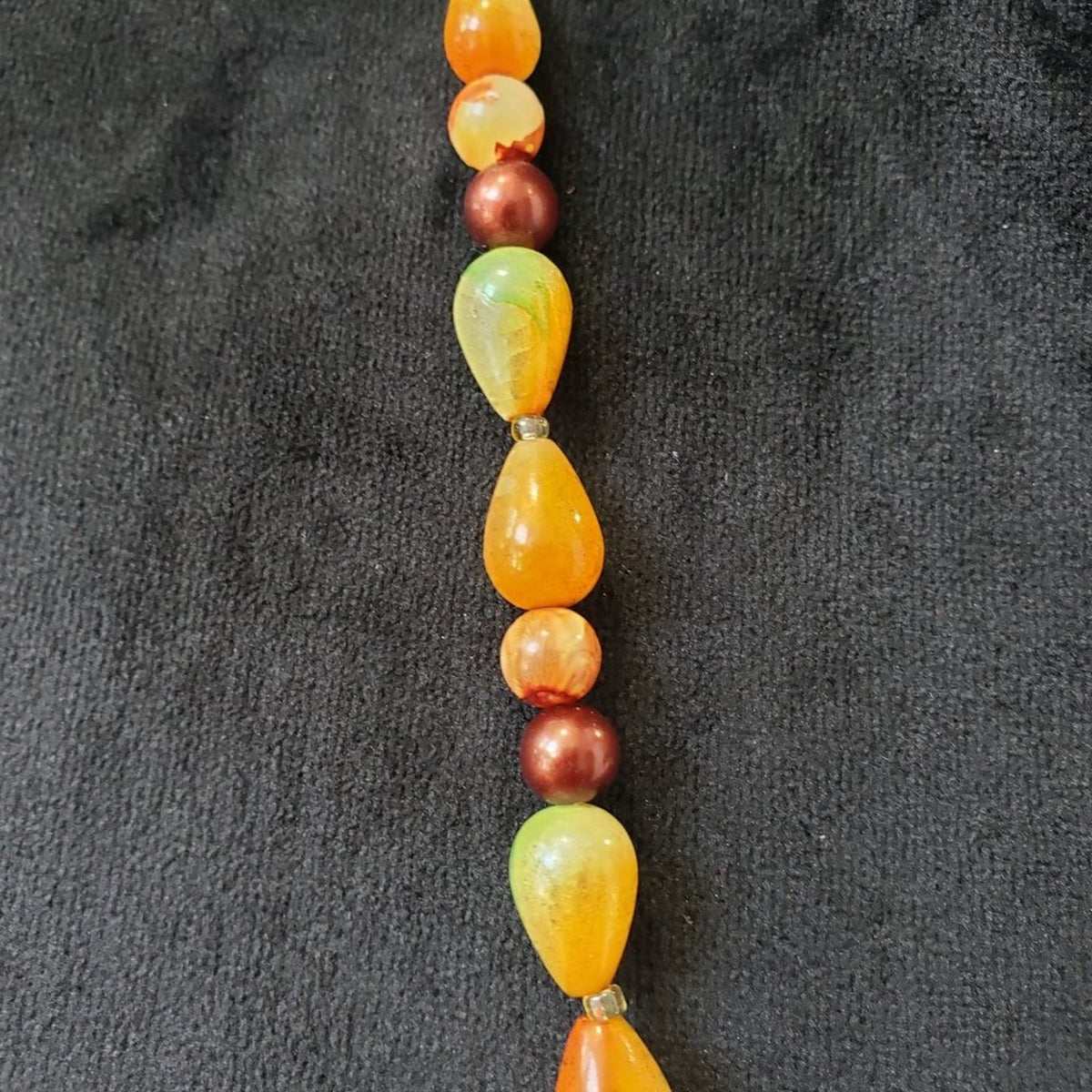 Women Fashions Multicolor Round Strand Beaded Collar Necklace with Lobster Clasp