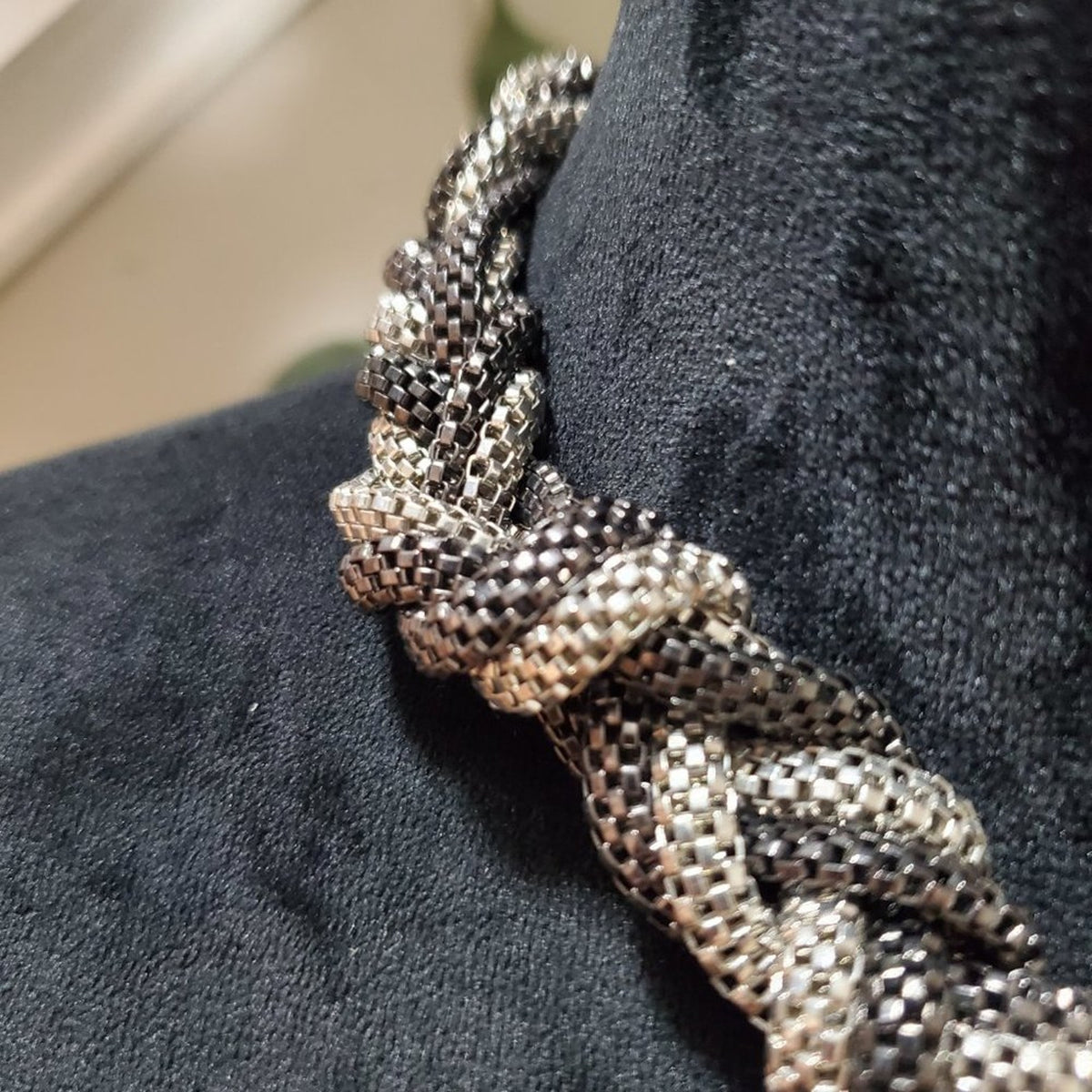 Silver Plated Egypt Cleopatra Bold Snake Braided Chain Collar Choker Necklace