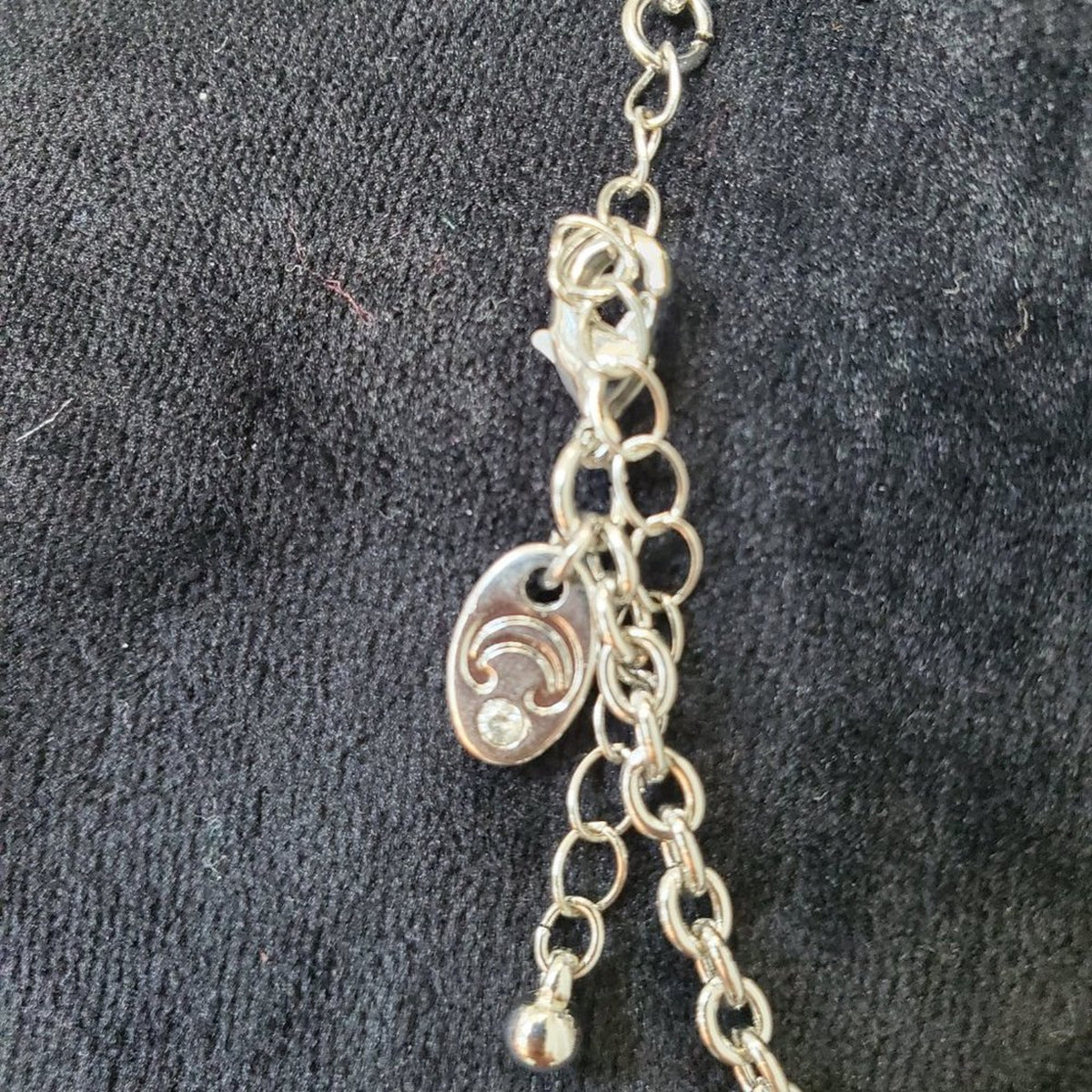 Women's Mother Of Pearl Silver Chain Geometric Gemstone Decor Pendant Necklace