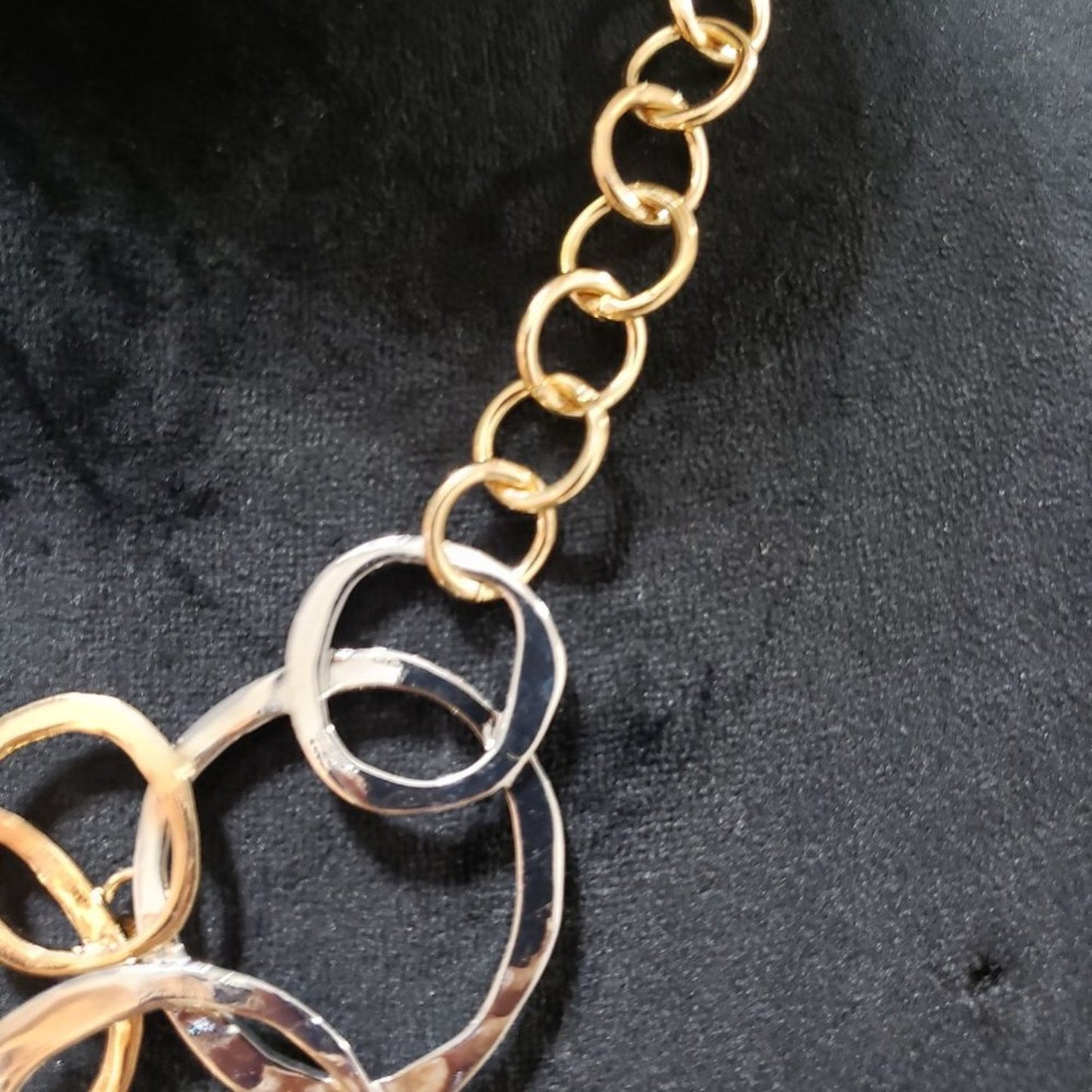Women's Gold Geometric Circle Link Modern Simple Chic Elegant Jewelry Necklace