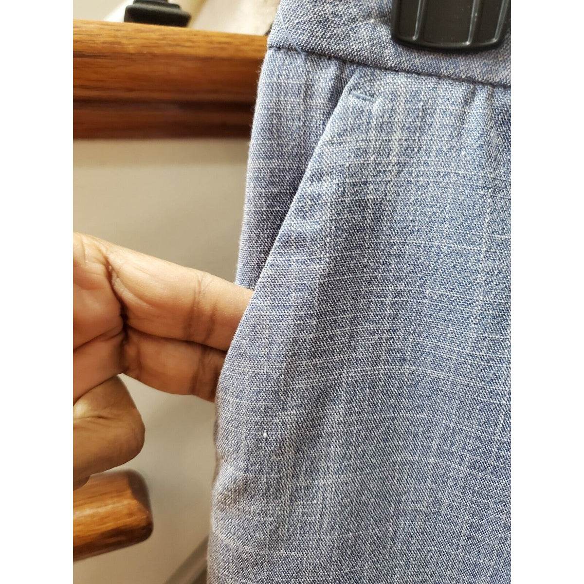Worthington Womens Blue Solid Nylon High Waist Wide Leg Crop Pants Size 22W