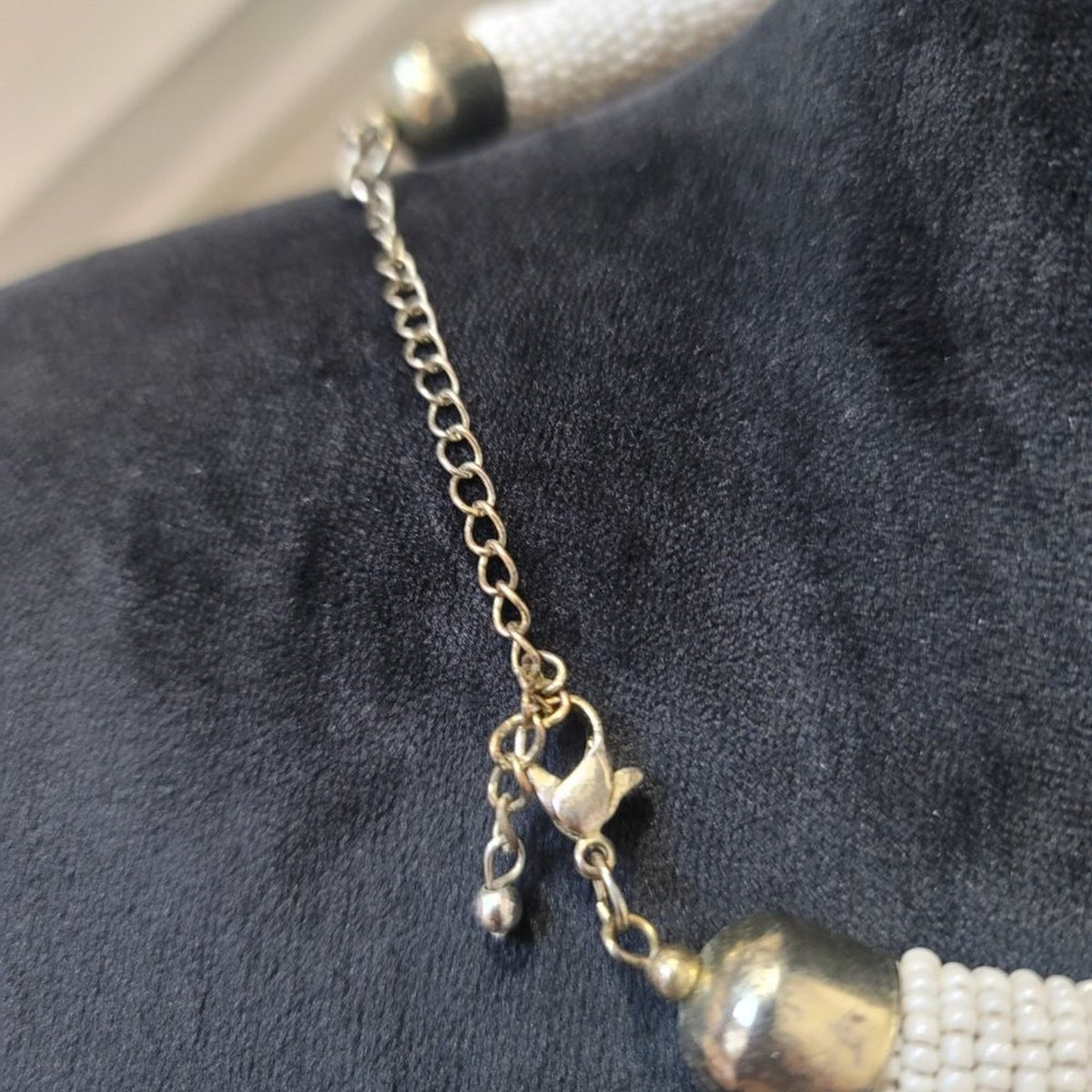 Rang Gali White & Gold Toned German Silver Brass-Plated Necklace