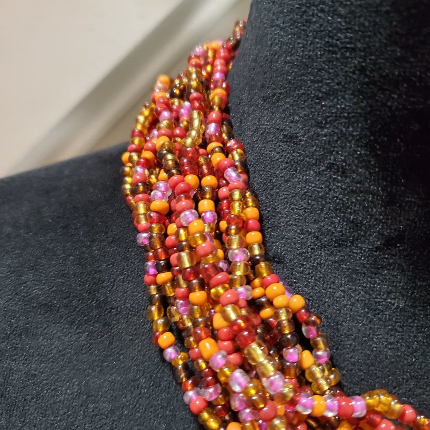 Women's Multicolor Round Beaded Pearl Chunky Fashion Jewelry Necklace