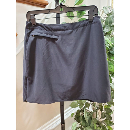 Patagonia Women Black 100% Polyester Pencil & Straight Casual Mini Skirt Size 8