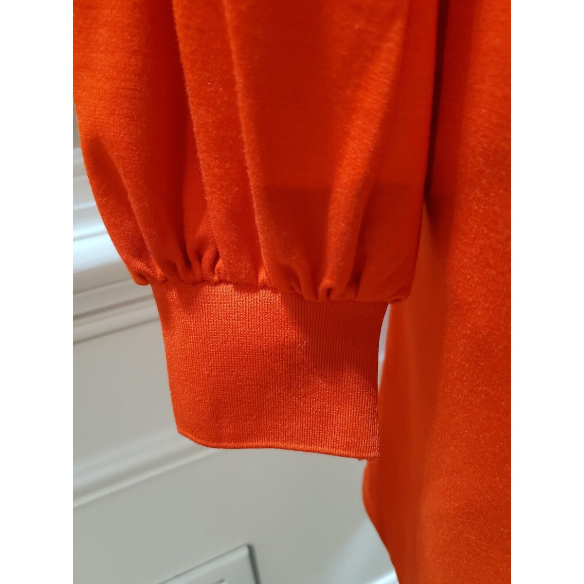 WHO WHAT WEAR Women's Orange Long Sleeve Turtle Neck Knee Length Dress Medium