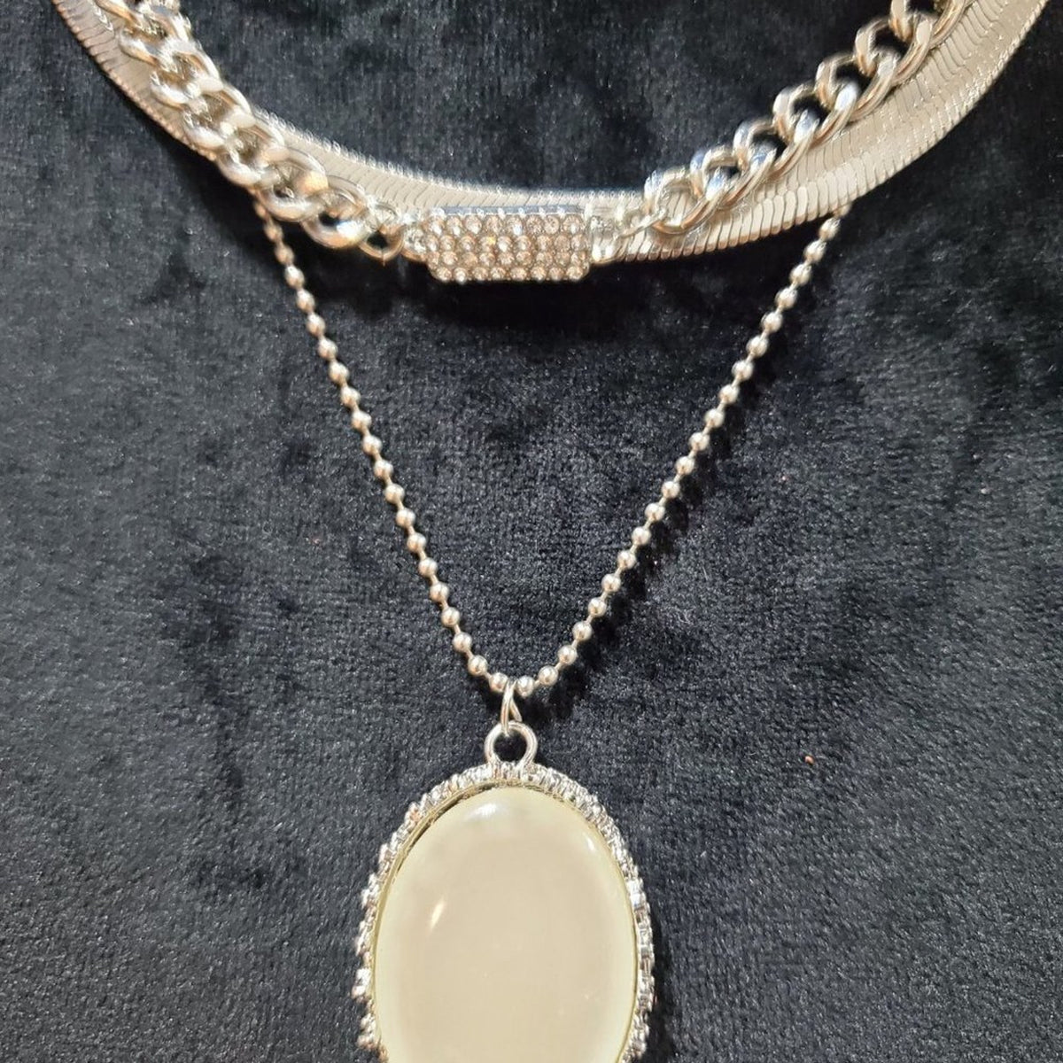 Womens Two Tone Mother Of Pearl / Gold Sun Pendant Necklace