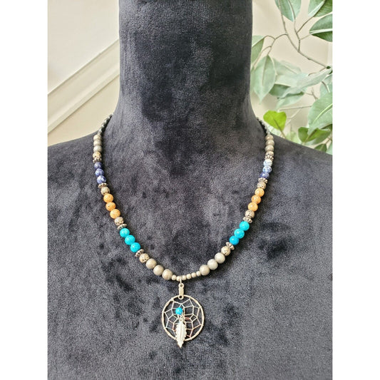 Women's Multicolor Custom Tribal Beaded Fashion Jewelry Necklace