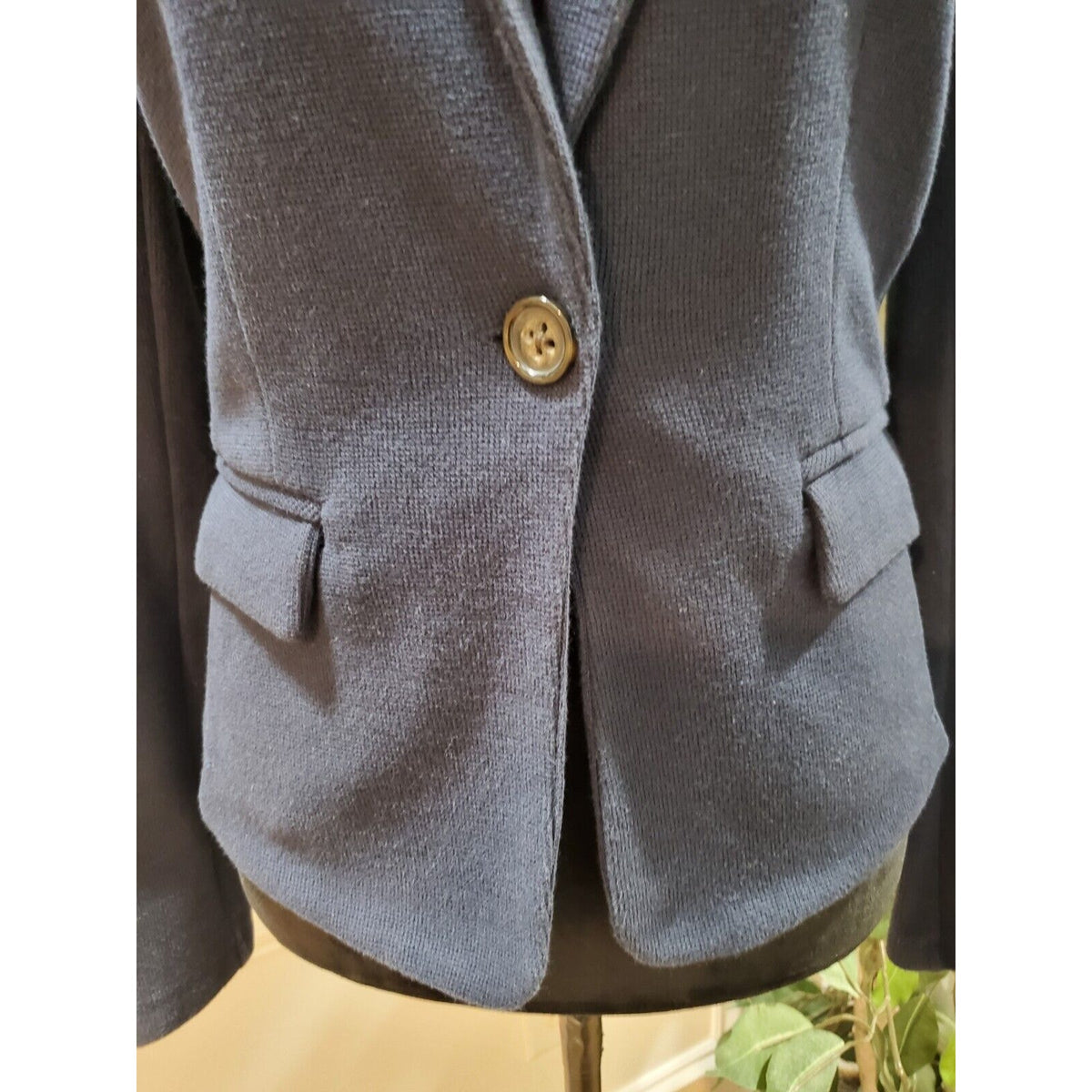 Banana Republic Women's Navy Single Breasted One Button Blazer Jacket Size S