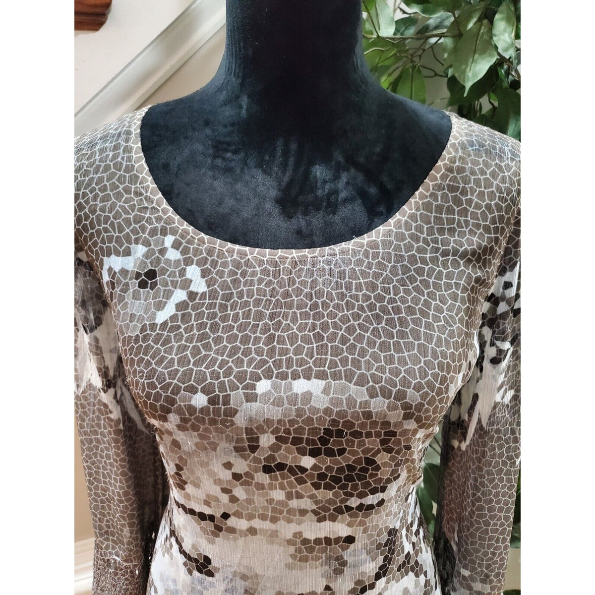 Mushka by Sienna Rose Women's Gray Polyester Round Neck Long Sleeve Top Blouse S