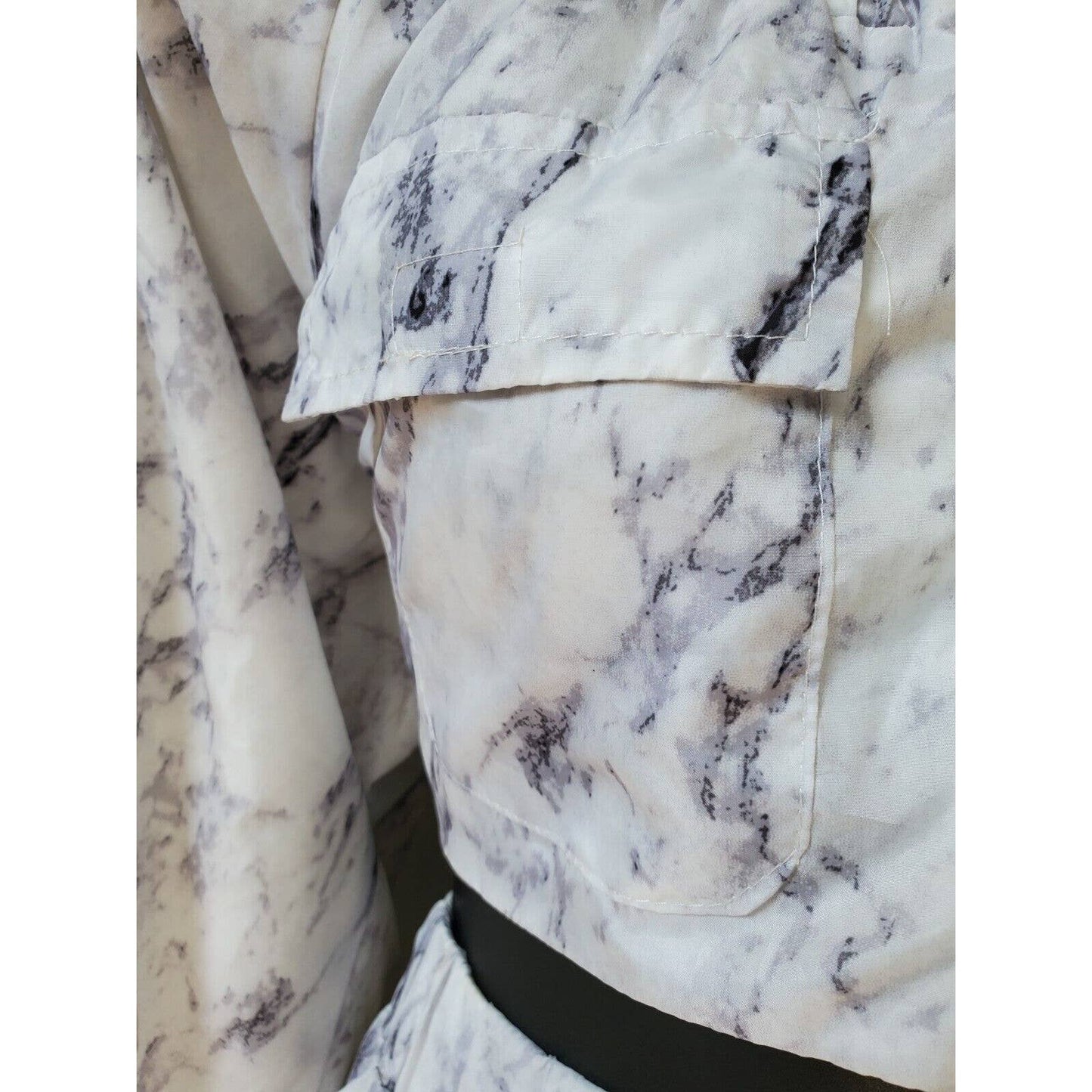 Love Love Love Women's White Polyester Long Sleeve Top & Pant 2 Pc's Medium