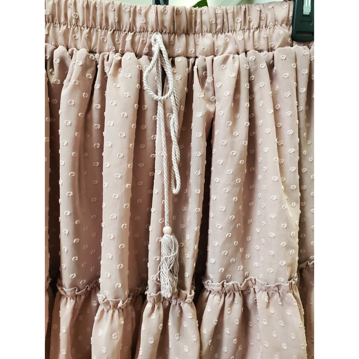 Simplee Womens Pink Elastic Waist Pleated Ruffle A-Line Mini Skirt Size Small