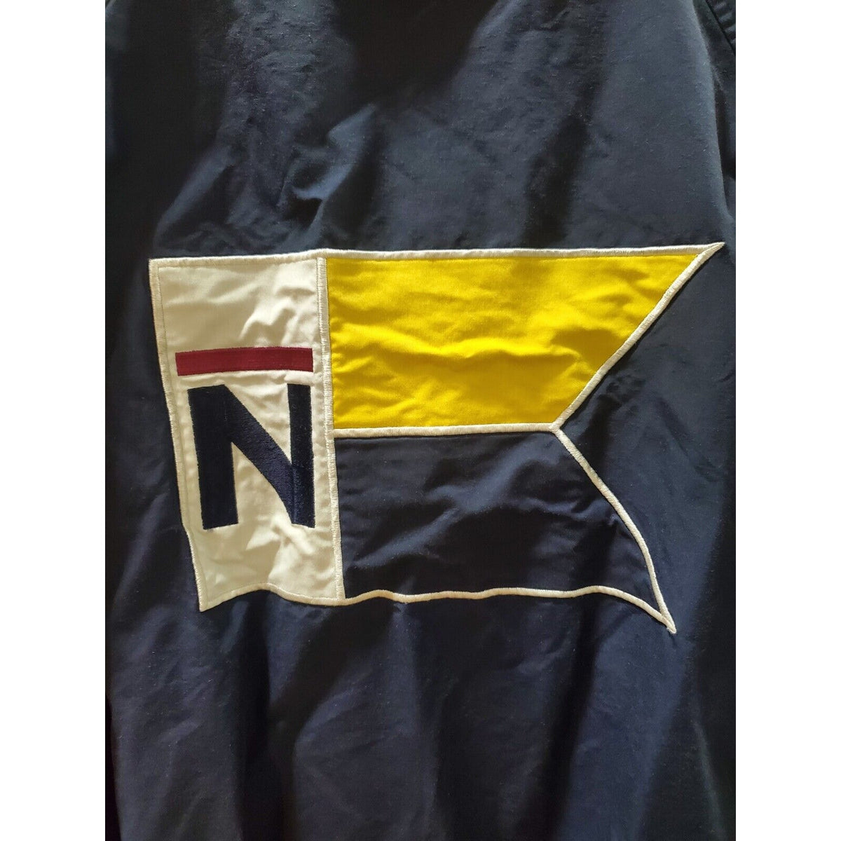 Vintage 90’s Nautica Windbreaker Sailing Jacket 2XL Flag Spell Out Embroidered