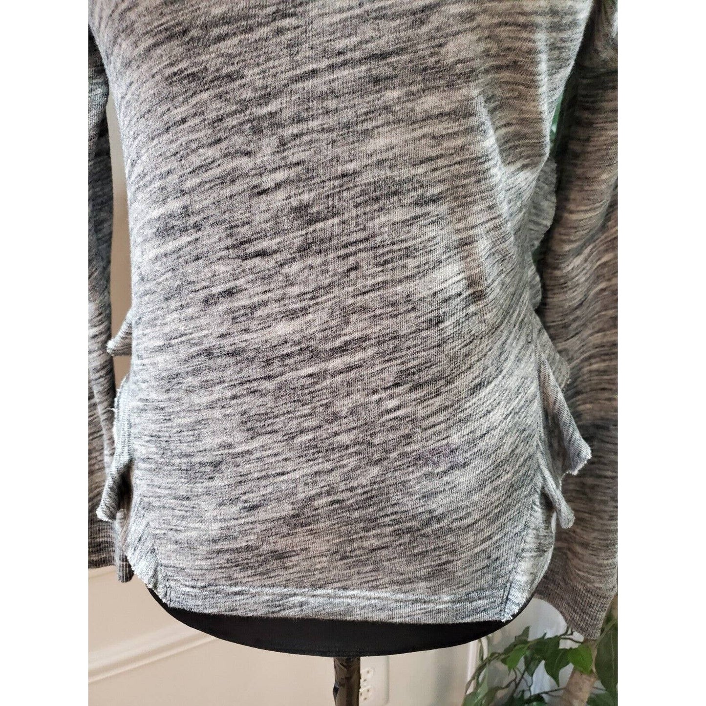 Abercrombie Women's Gray Cotton Round Neck Long Sleeve Pullover Knit Sweater S