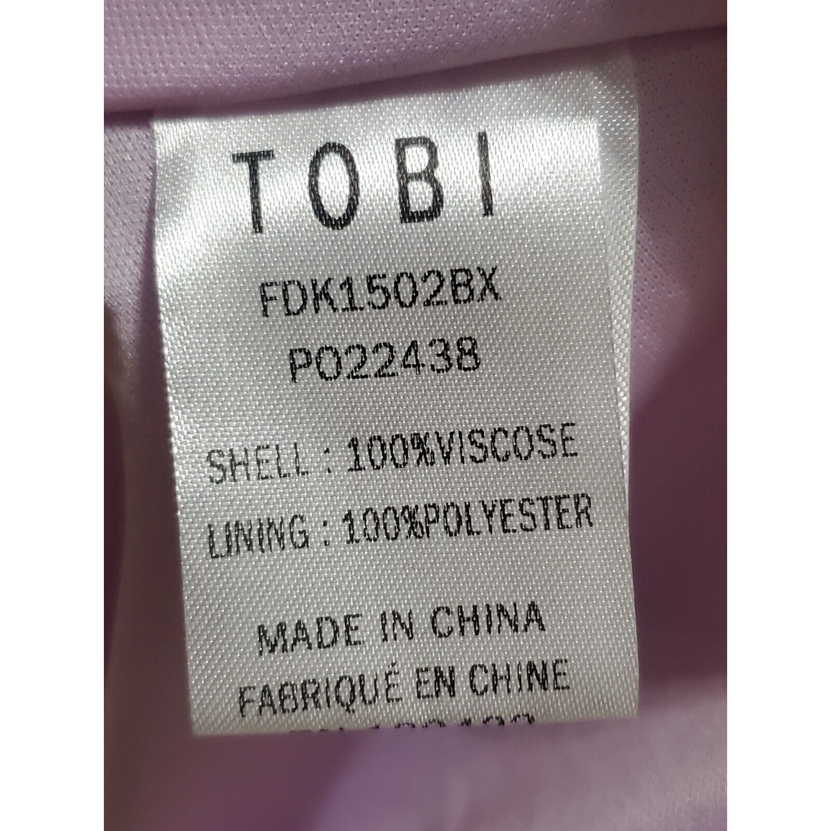 Tobi Women's Pink 100% Viscose Halter Neck Sleeveless Casual Top Blouse Size M