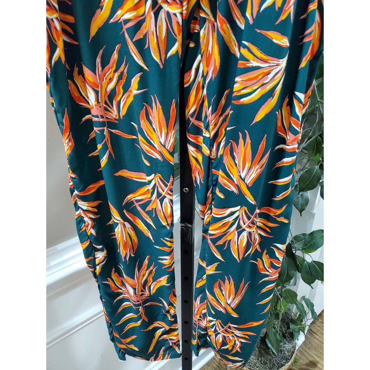 Esmara Women's Green Polyester Pull On Mid Rise Comfort Waist Trouser Pant 12