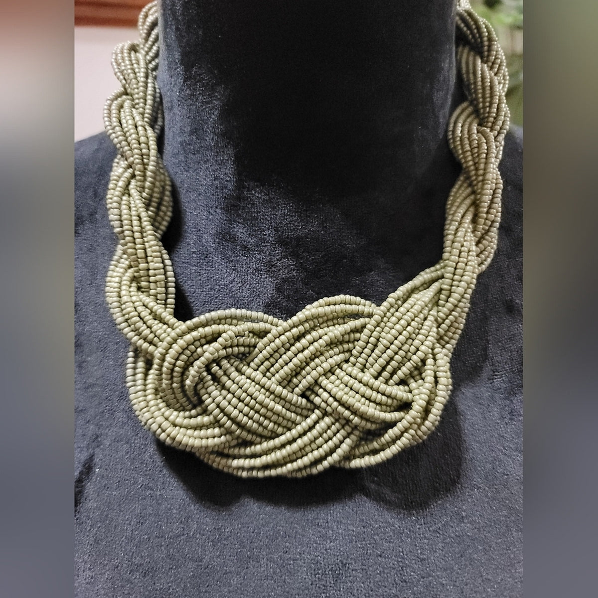 Green Braided Necklace