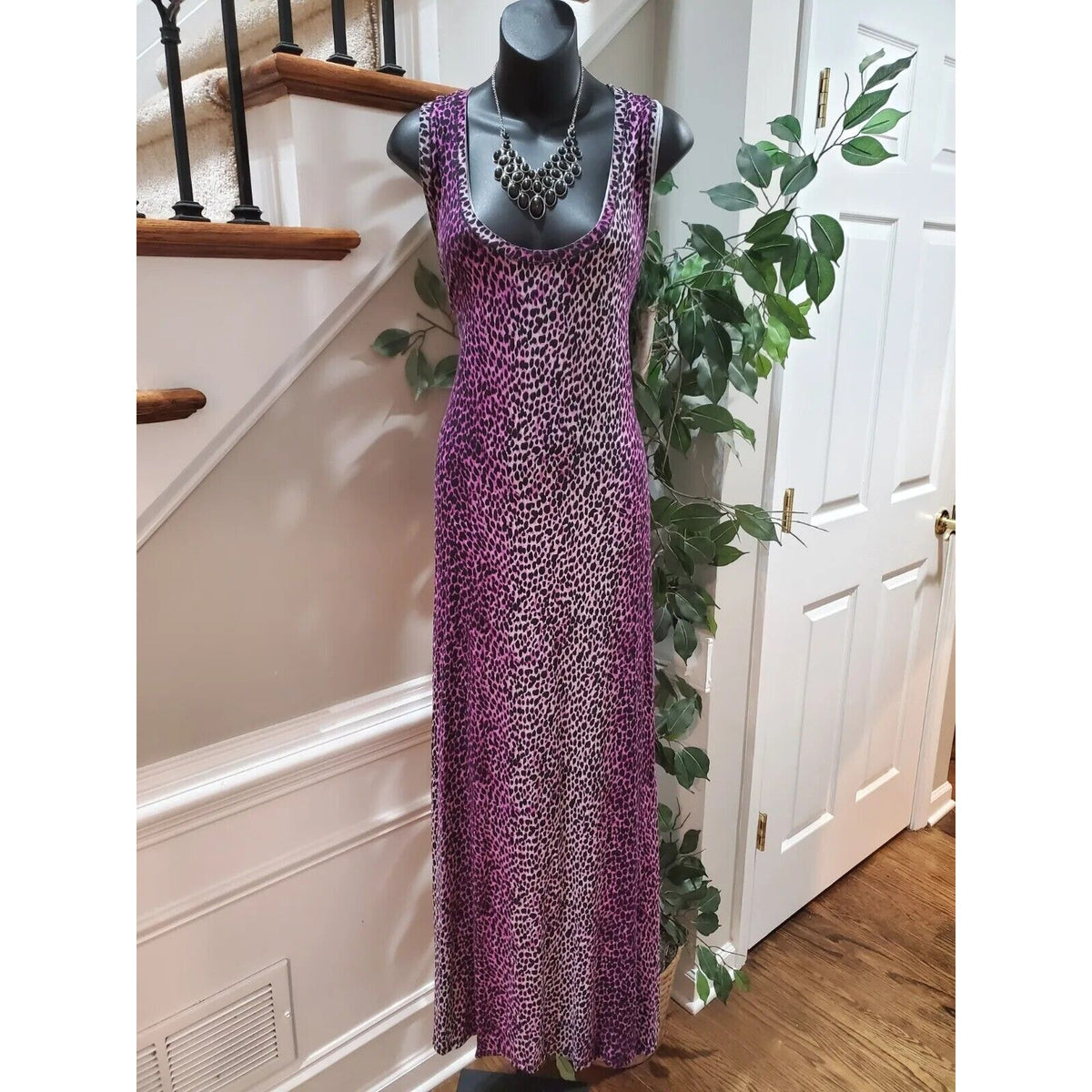 Rachel Roy Womens Purple Viscose Scoop Neck Sleeveless Long Maxi Dress Size 0X
