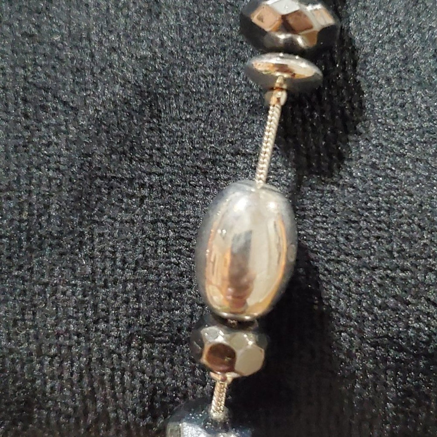 Women's Silver Tube Beaded Fashion Jewelry Necklace