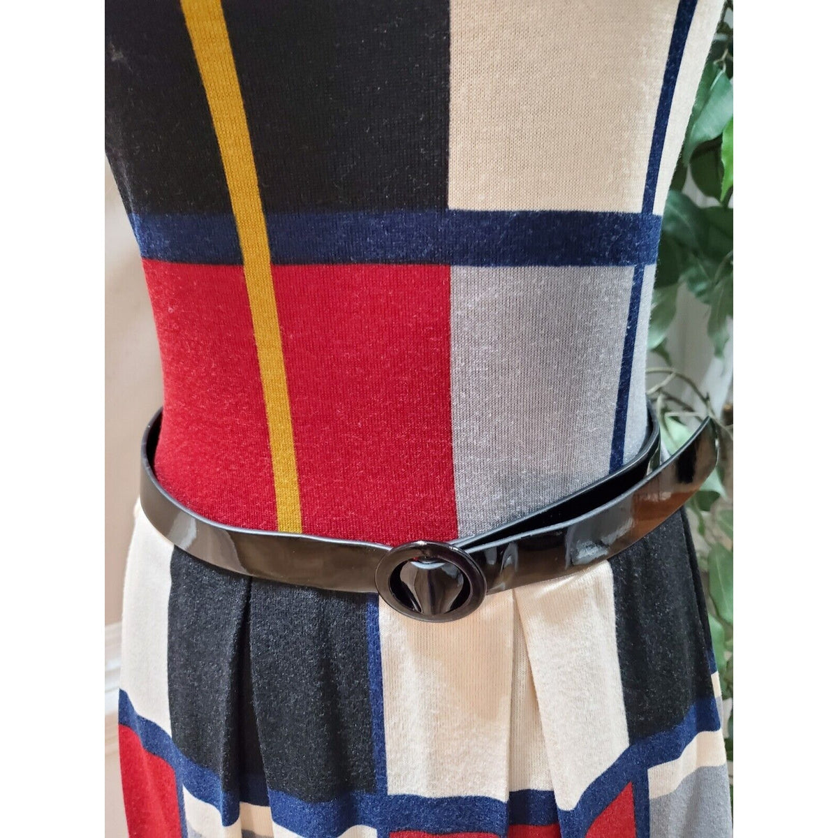 Women's Multicolor Polyester Round Neck Sleeveless Casual Knee Length Dress 10
