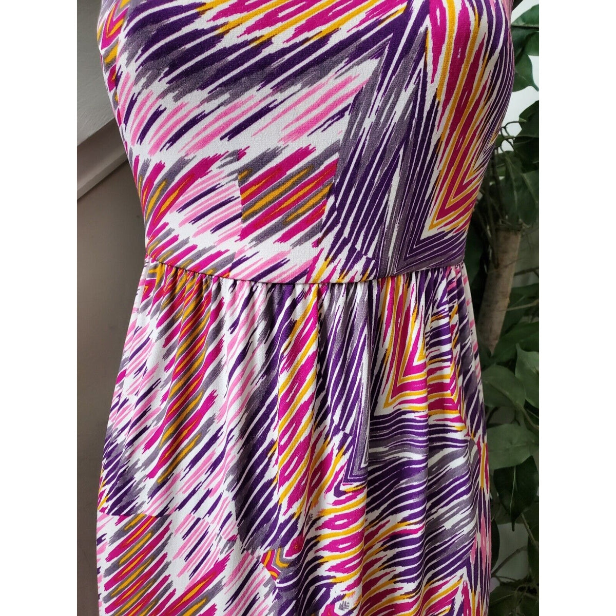 Isabella Demarco Women's Multicolor Scoop Neck Sleeveless Long Maxi Dress Small
