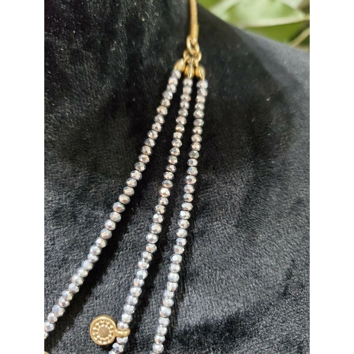 Women's Gold Coin Necklace with Tassel End