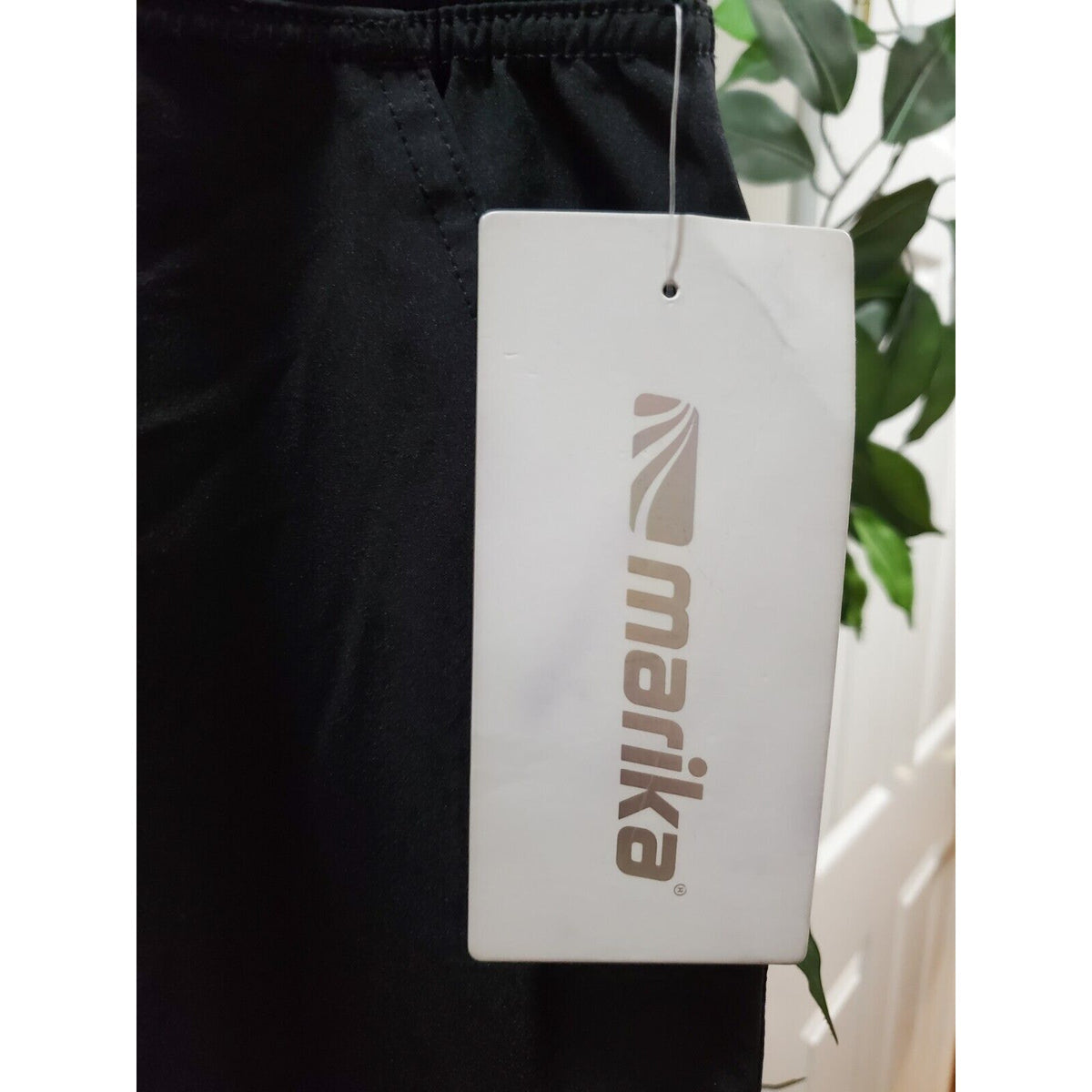 Marika Womens Black Polyester Flat Front Pull On Drawstring Yoga Pant Size XL
